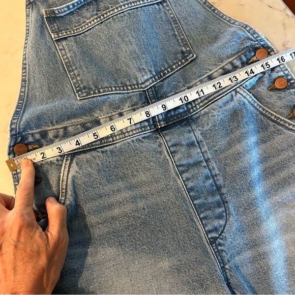 WRANGLER Classic Wide Leg Denim Overalls 70's Retro Size S - Picture 16 of 16